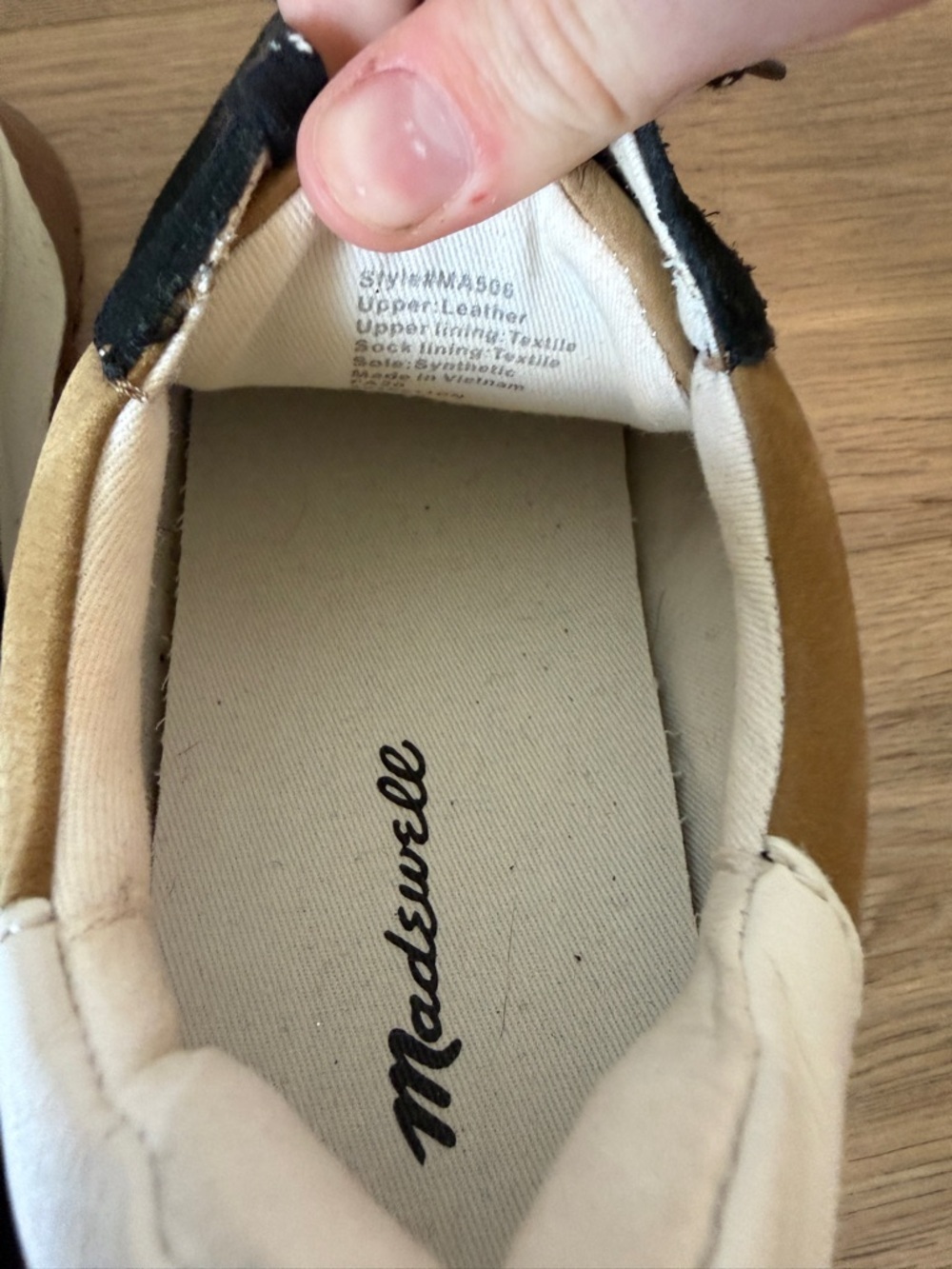 Madewell Women's Kickoff Trainer Sneakers in Neutral Colorblock Leather size 8.5 - Picture 5 of 6